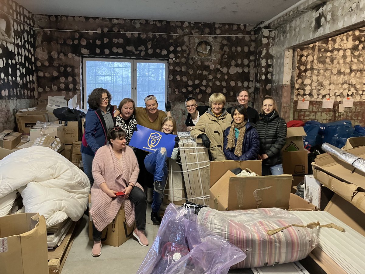 Those of us who can’t be on the road 🚗 🇺🇦 as much as they would love to prepare goodies for convoys that go to Ukraine. 10 hours sorting through donated clothes &amp; we are done 💪🙌 ps. Was a bag of 👙 really necessary… 😬🤣 #ukraine #poland gofundme.com/wottw