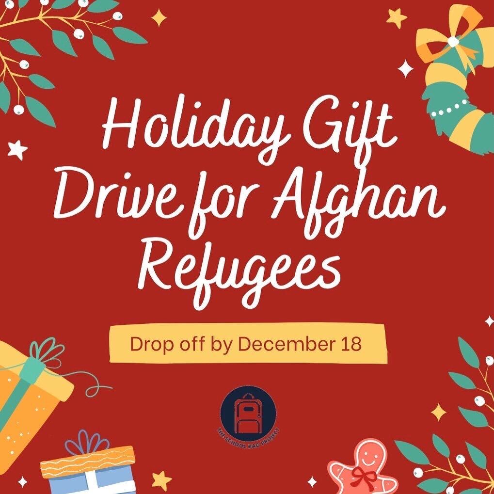 SchoolBagProj's tweet photo. Holiday Gift Drive for Afghan Refugees! 🎁

Follow the link provided below for further information about how to donate.

https://t.co/vZBfmxPpNt https://t.co/HNAgVrzwQ1