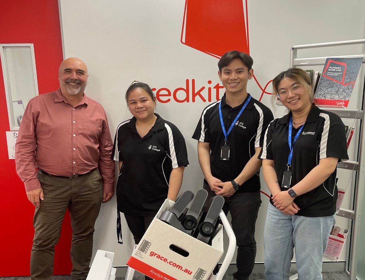 With our move to the UTS Campus, we found ourselves with a surplus of equipment. We have donated various items, including projectors, cameras and soundbars, to RedKite, a charity that provides a lifeline for children and their families facing childhood cancer.