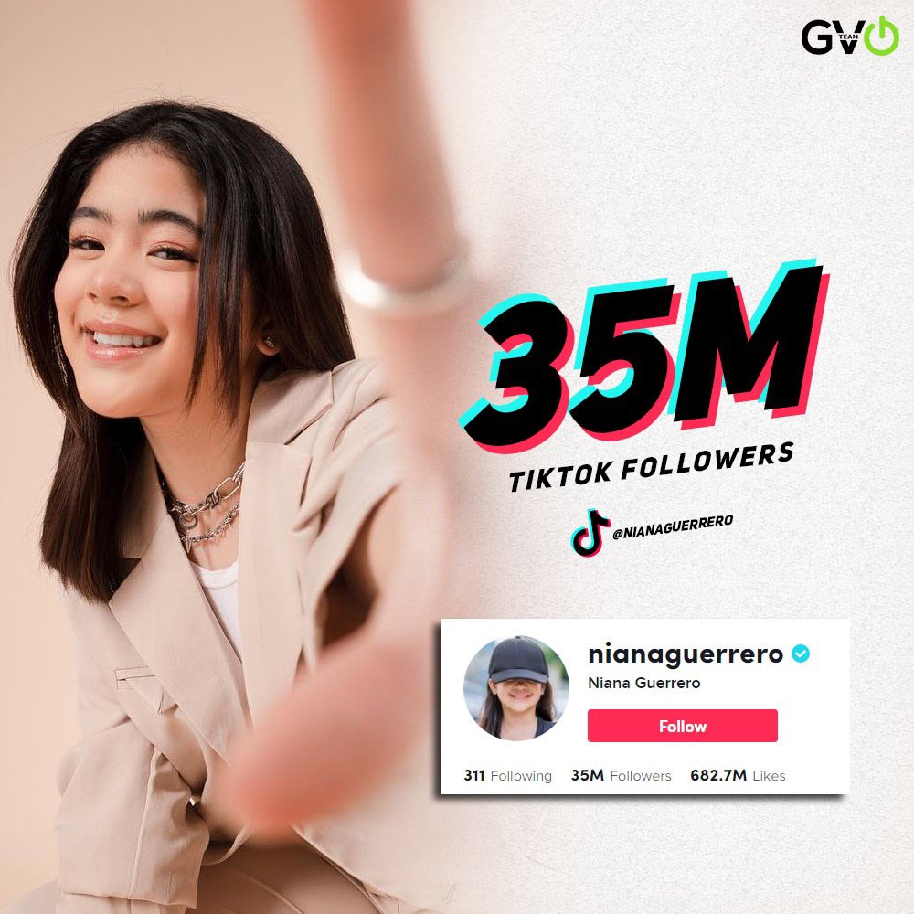 teamgvoph's tweet photo. Niana already has 35 MILLION followers on TikTok! Congratulations @nianaguerrero ! ❤️ https://t.co/0jwBxhIdxI