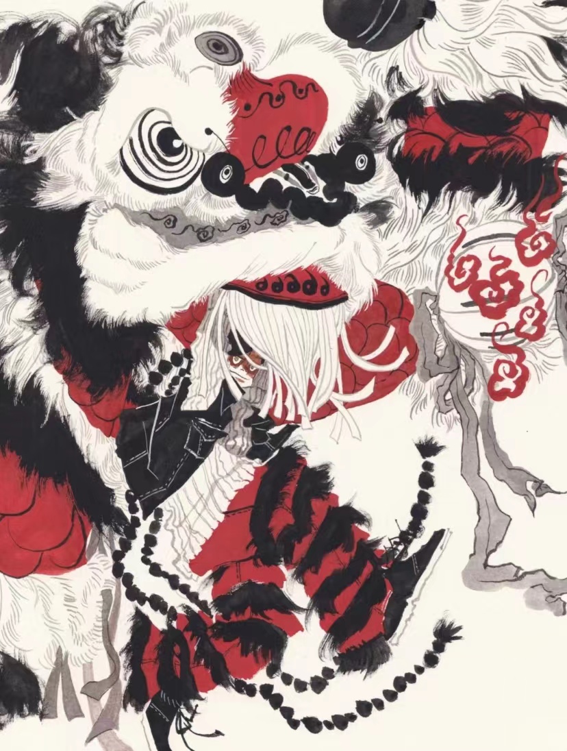 FunShareFS's tweet photo. 舞獅繪畫 #舞獅 #紛享佛山 Lion dance painting. #liondance #FunshareFoshan https://t.co/4JldueZC2x