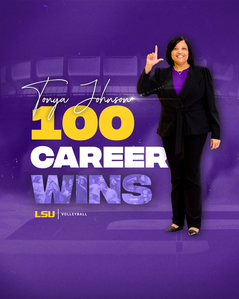 Congratulations to Coach Johnson on her 100th career win as a head coach! 

#GeauxTigers | #ALLIN