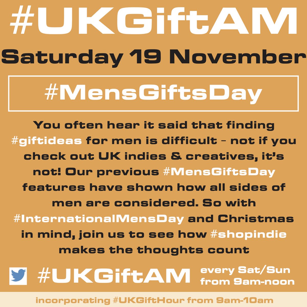 It's #InternationalMensDay2022 on Saturday - so we'd like to show how UK indies &amp; creatives are onside with all the different facets of men and make a mockery of the 'difficult to buy for' tag. Please join us for another #MensGiftsDay 🤗 #EarlyBiz #shopindie #giftideas