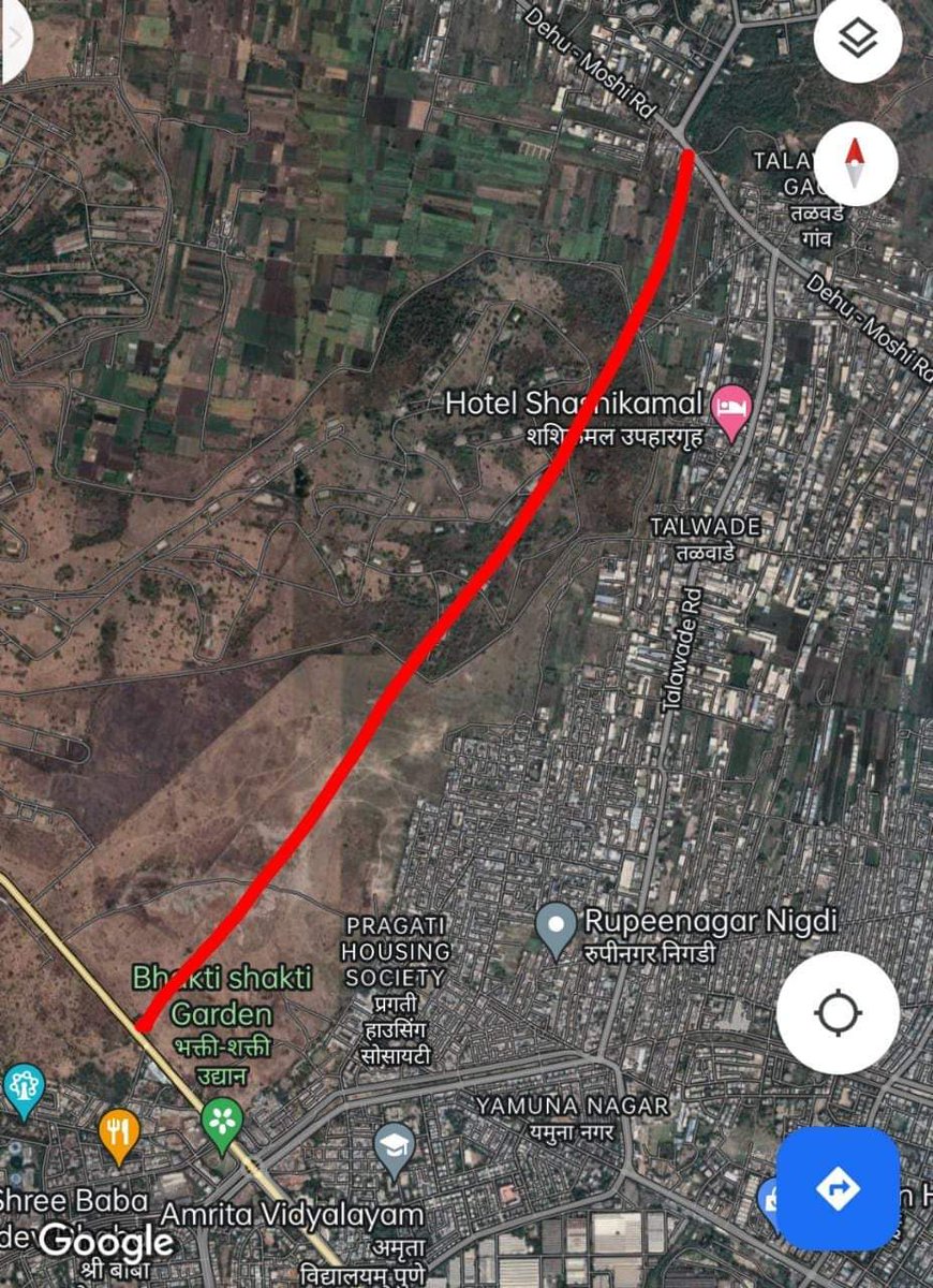 New road proposed to PCMC! Bhakti Shakti chowk to Talawade through Military area. Commissioner asked concerned Dept to expedite. This will help in decongesting #Nigdi #Yamunanagar #Rupeenagar #Triveninagar #Talawade areas #pcmcsmartcity #traffic #transport #TalawadeITPartk
