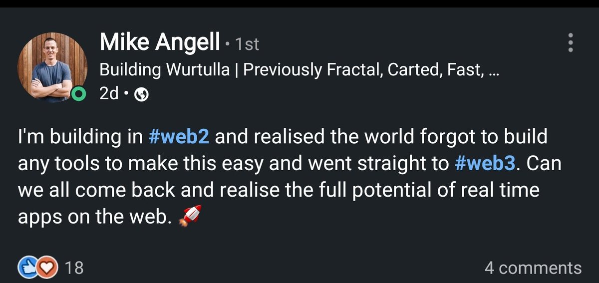Triqxa's tweet photo. This one is 100% 
Am thinking outloud now,
why did we go straight to web3, 
when do we have a lot to build in web2?

#web2 #web3 #NFT #NFTs 
#blockchain #dApps #cryptogames 
#web3community #web2community 
#cryptocurrency #crypto #developers
#games #applications #software https://t.co/W33VWKy8tR