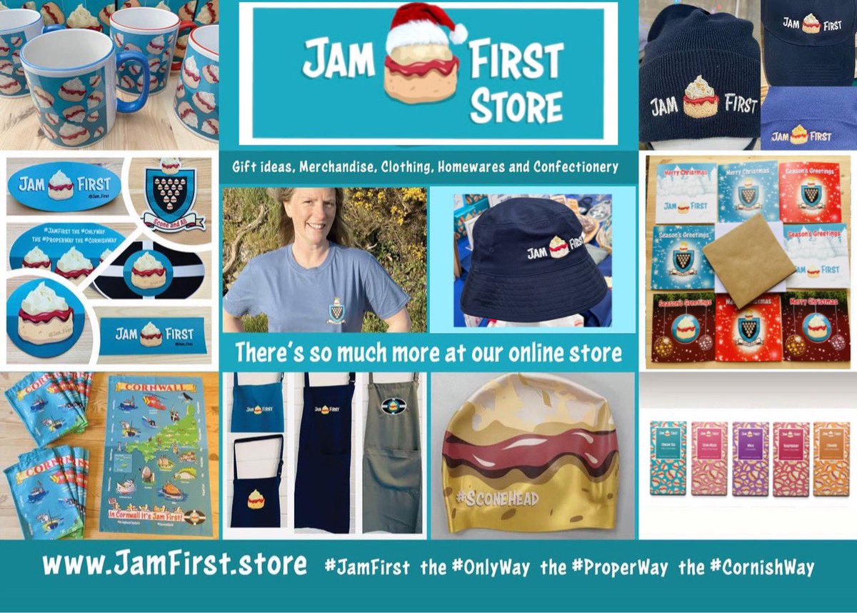 Jam_First's tweet photo. We have #GiftsGalore at the #JamFirstStore #EarlyBiz.. #GiftIdeas, #Merchandise, #Clothing, #Homewares, #Confectionery and more… Visit https://t.co/JAFSeM25V2. #JamFirst Stocking Fillers for under a fiver. Are you with #TeamJamFirst? #Cornwall https://t.co/LadBNn3Yry