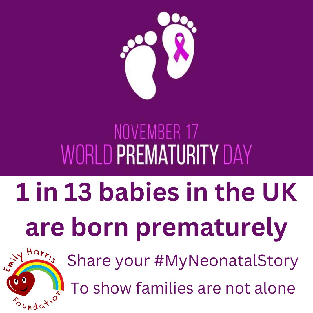 Today is World Prematurity Day.  Help us to raise awareness and support those travelling this journey today by sharing your neonatal story and showing that they are not alone.  #MyNeonatalStory #YouAreNotAlone #1in13 #1in10 #WorldPrematurityDay #WPD2022