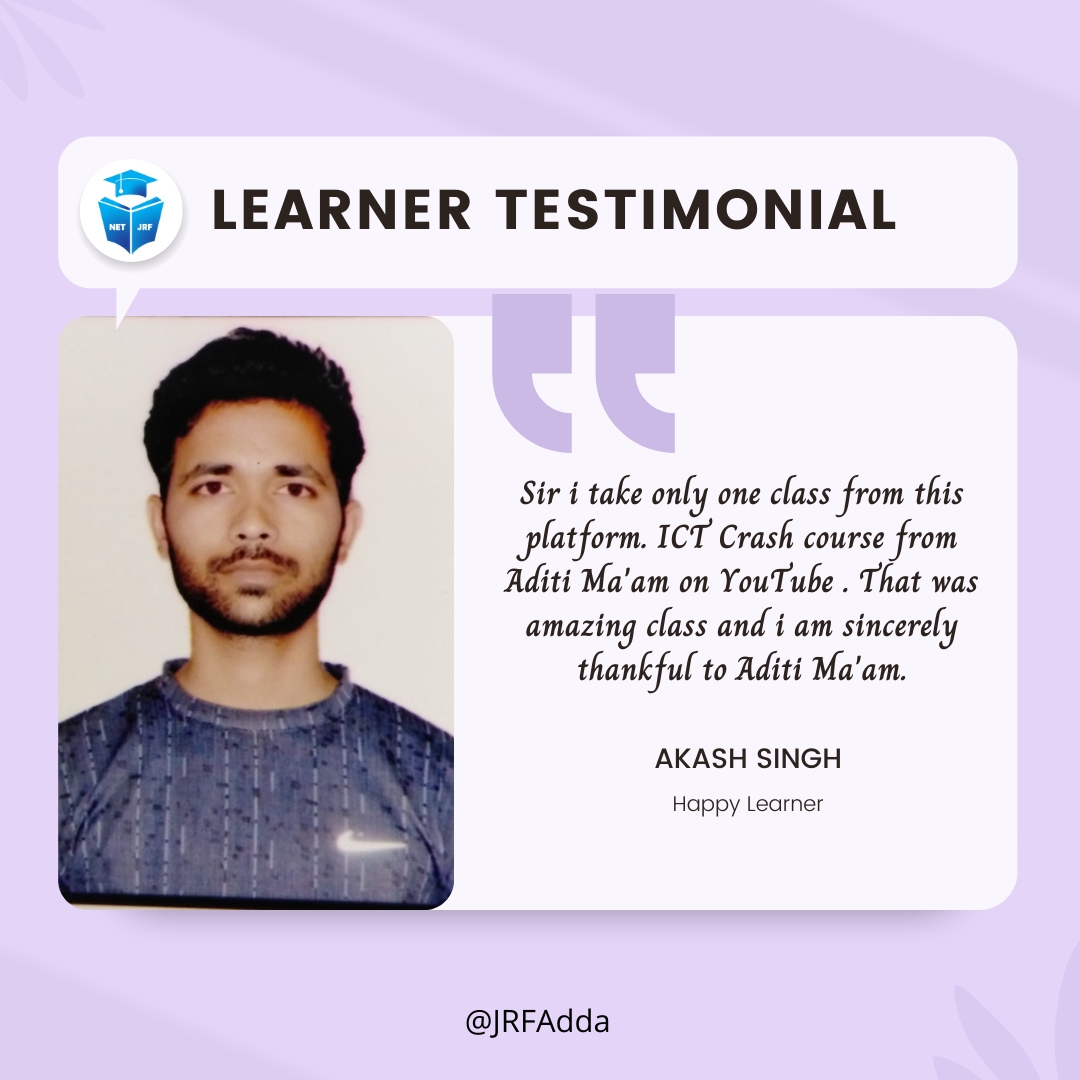 AddaJrf's tweet photo. Happy Student Feedback Of JRFAdda
Thank you so much for your feedback π
Best of luck for the future.
Download The App Now:-π https://t.co/hQFBfwNc0p
#studentfeedback #studenttestimonial #JRFAddastudent #Congratulations #JRFStudent #ntaugcnet #netjrf #netjrfwithaditi #jrfadda https://t.co/WXXt1eObIW