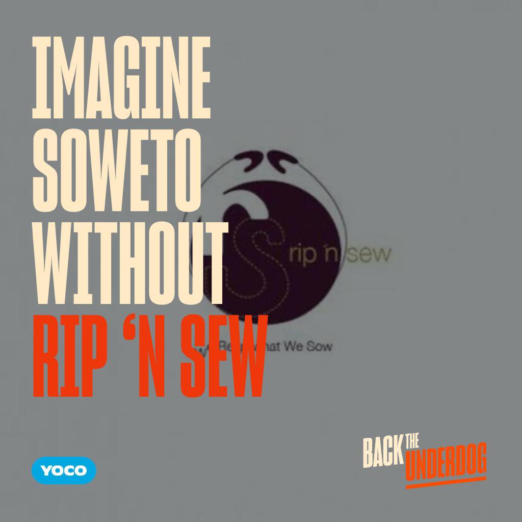 As far as I’m concerned @1_4RipnSew puts Soweto fashion on the map and they deserve our backing 💪🏾 @Yoco_ZA #BackTheUnderdog