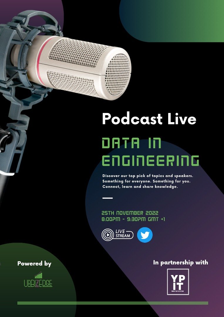 Hello, Twitter data community let's wrap up 2022 with one of the biggest Twitter Spaces. 

On the 25th of November 2022, 8 pm (GTM+1) we will be having a Twitter space Theme: "Data in Engineering". more information coming soon.

Reminder: x.com/i/spaces/1OwxW…