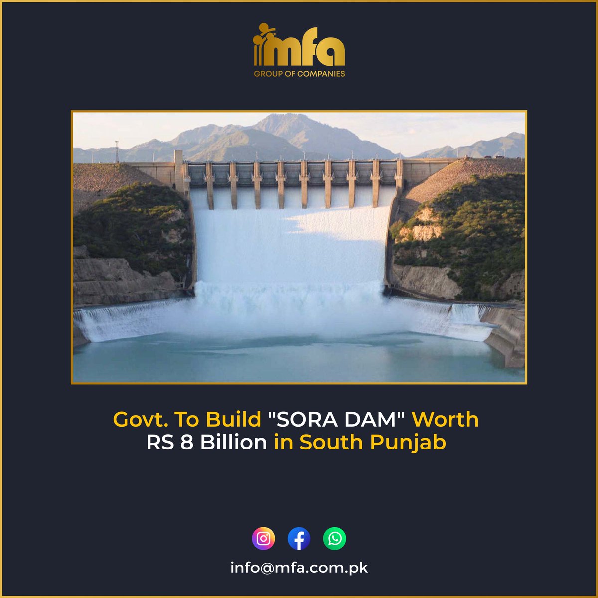 mfa_pk's tweet image. To store the excess rainwater in the hilly areas and considering the devasting flood this year, The government has taken the initiative to build a &quot;Sorra Dam&quot; in South Punjab. The government is investing a net amount of RS 8 billion. 

#TeamMFA #SoraDam #SmartUpdates #DidYouKnow