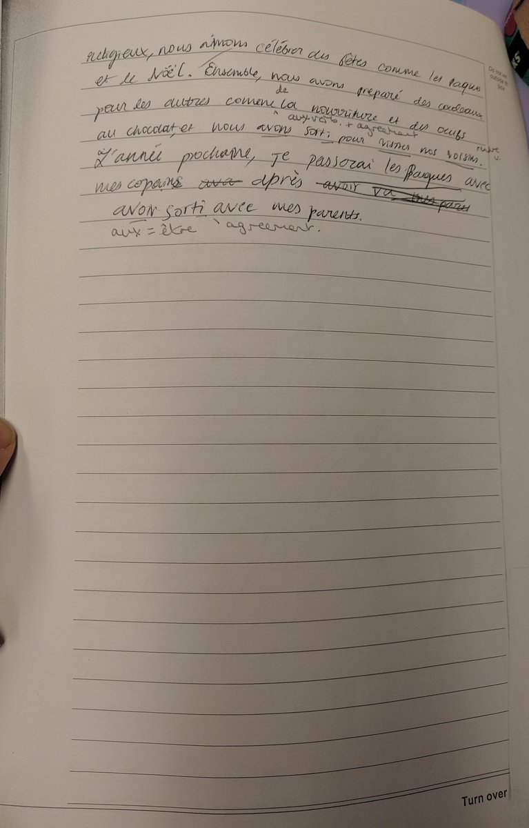 Any ideas on how to motivate / encourage a student who writes like this at GCSE to take A-level? Currently not considering it but we're hoping to change that!

<a href="/gianfrancocont9/">Dr Gianfranco Conti</a> <a href="/MrVinalesMFL/">DylanViñales🙋‍♂️🐧</a> @spsmith45 <a href="/Aurelie_LTH/">Aurélie</a> @nadim_MFL <a href="/simograv/">S.Gravina</a>