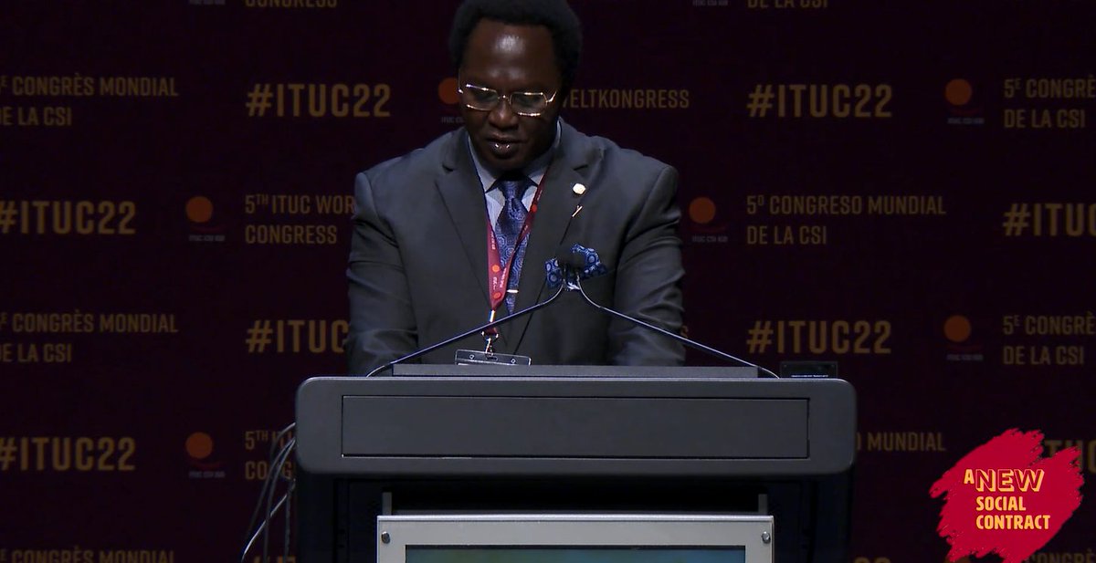 Le président de la #CSI @ayubawabba dénonce que "malgré le triplement de la richesse mondiale, la pauvreté et l'exclusion continuent d'augmenter" 😤
📺congress2022.ituc-csi.org/plenary-hall
#ITUC22 #NouveauContratSocial