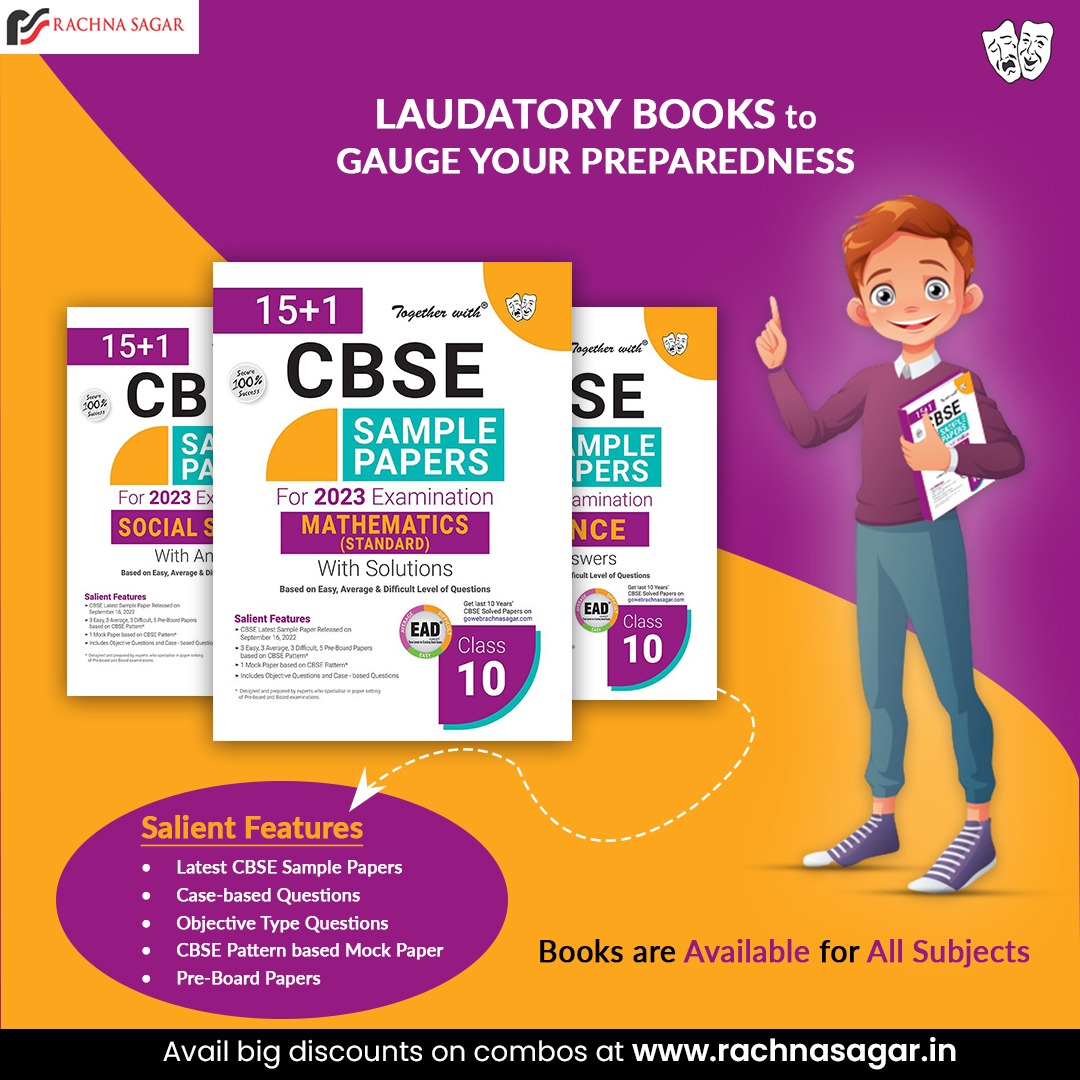 rachnasagargrp's tweet image. Be an Early Bird! 
‘Together with’ CBSE (EAD) Sample Papers for all subjects. 
Order Now to get 100% SUCCESS in Class 10 Board Exams 2023.
Available on rachnasagar.in , Amazon, Flipkart
.
.
#SamplePapers #Class10th #CBSESamplePapers #CBSEBoardExams #Togetherwith