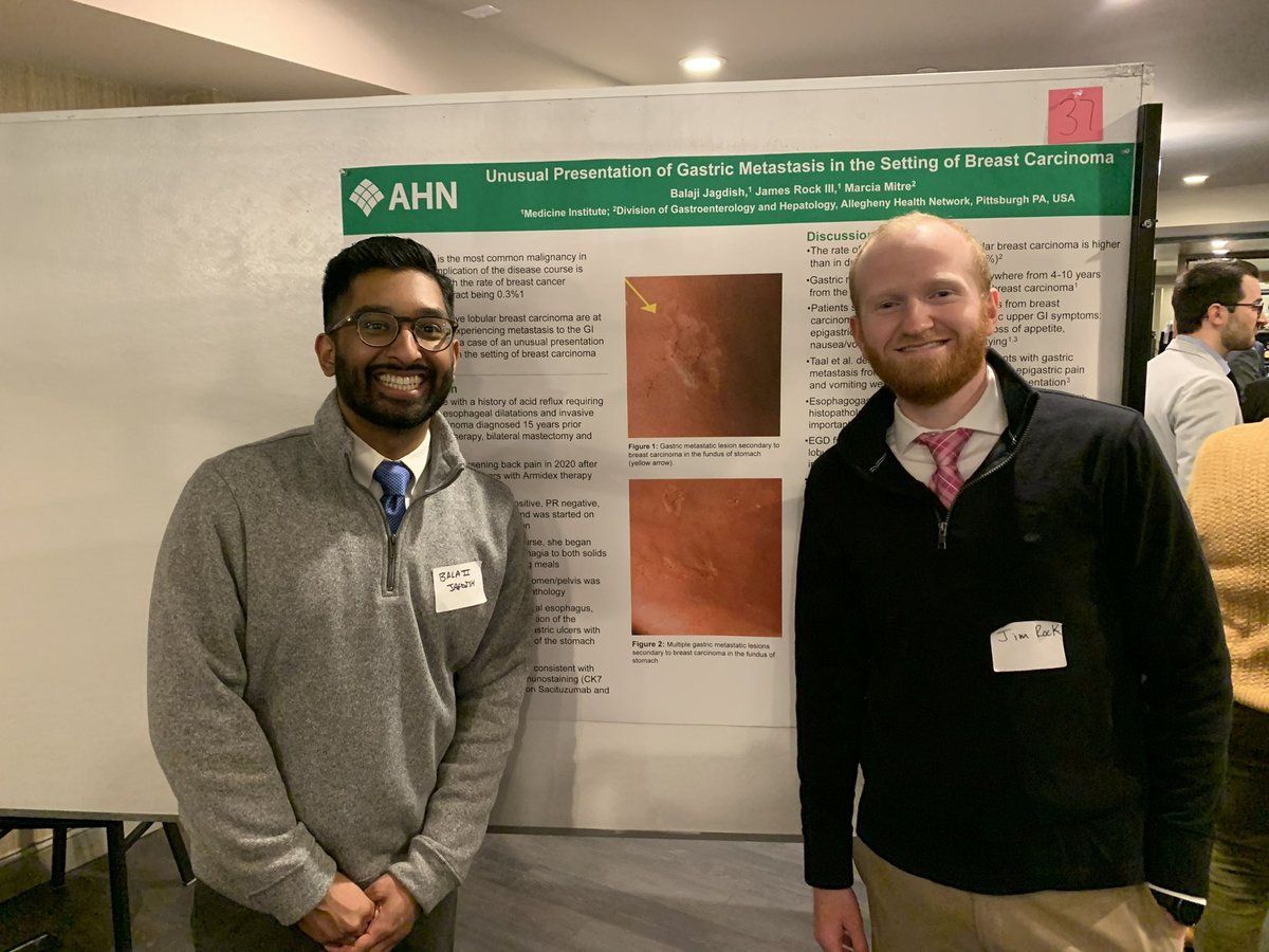 Representing <a href="/AHNIMres/">AHNIMres</a> at #SHM Pittsburgh with <a href="/BalajiJagdishDO/">Balaji Jagdish, DO</a>. Great time presenting some cool internal medicine/GI cases!