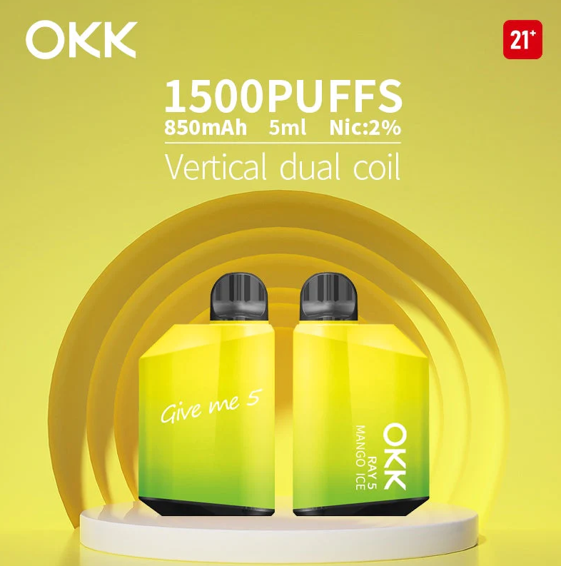 VeeVaping's tweet photo. Okk Ray 5 Disposable Vape 1500 Puffs
https://t.co/ThZ76z1EUr
#okk #vape #veevaping #DisposableVape https://t.co/sMGRZzLwmk