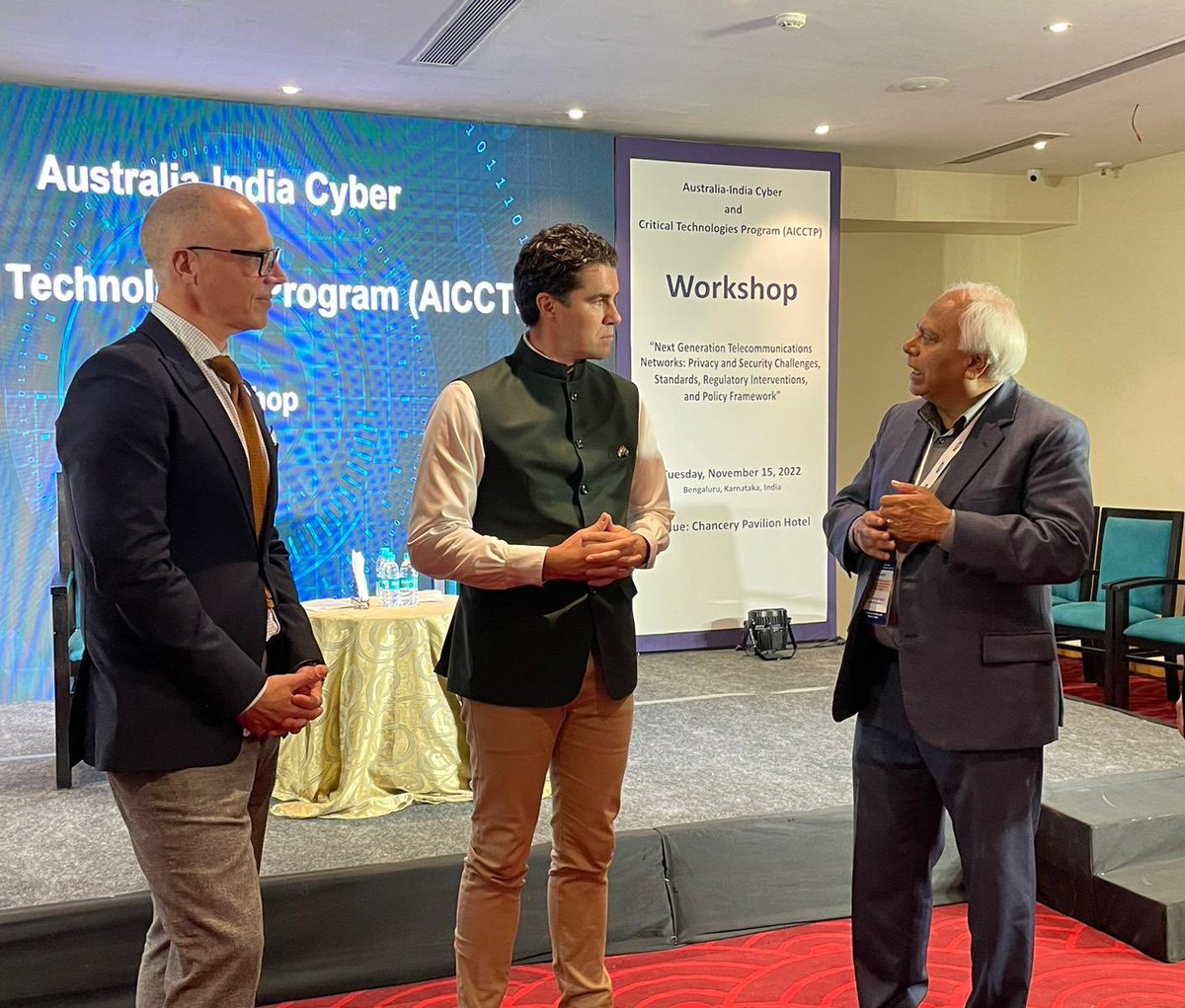 The Australia-India Cyber & Critical Tech Partnership (AICCTP) proudly supports practical 🇦🇺🇮🇳collaboration on shared issues in our region. Honoured to speak at the @Sydney_Uni & @iitmadras workshop in Bengaluru on NextGen Telecommunications Networks alongside @TimWattsMP