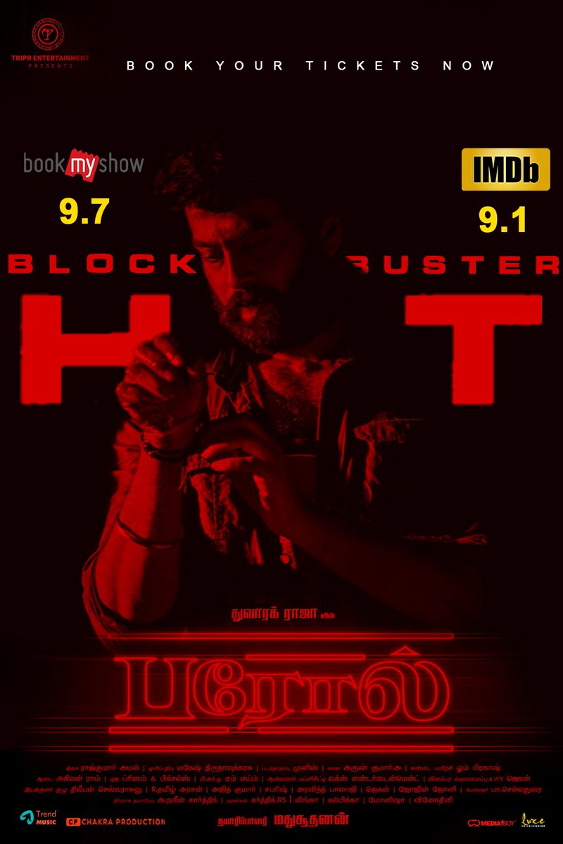 CinevasanthPro's tweet photo. Fresh team has hit glory in style! Blockbuster HIT 

#ParoleTheMovie
#ParoleRunningSuccessfully 

@Oscl8r1 @tripr_entertain @iamdwarakh @madhu1134 @KarthiikPK @linga_offcl @JanakiSuresh4 @Magesh_DOP @MuniezEditor @trendmusicsouth @teamaimpr @LuxeENTin @CtcMediaboy https://t.co/vQx4m3TUdf
