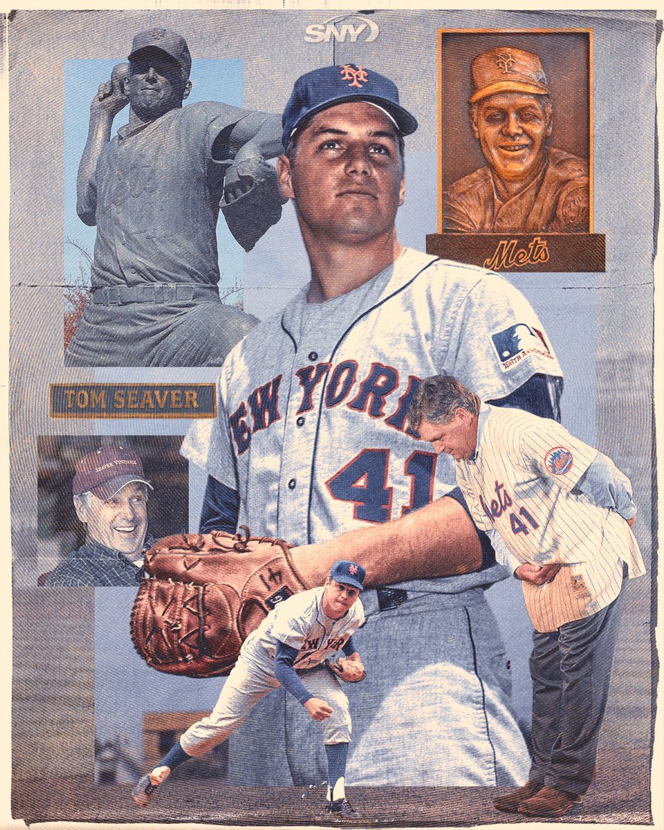 SNYtv's tweet image. Remembering Tom Seaver today on what would've been his 78th birthday.

Always The Franchise. 💙🧡