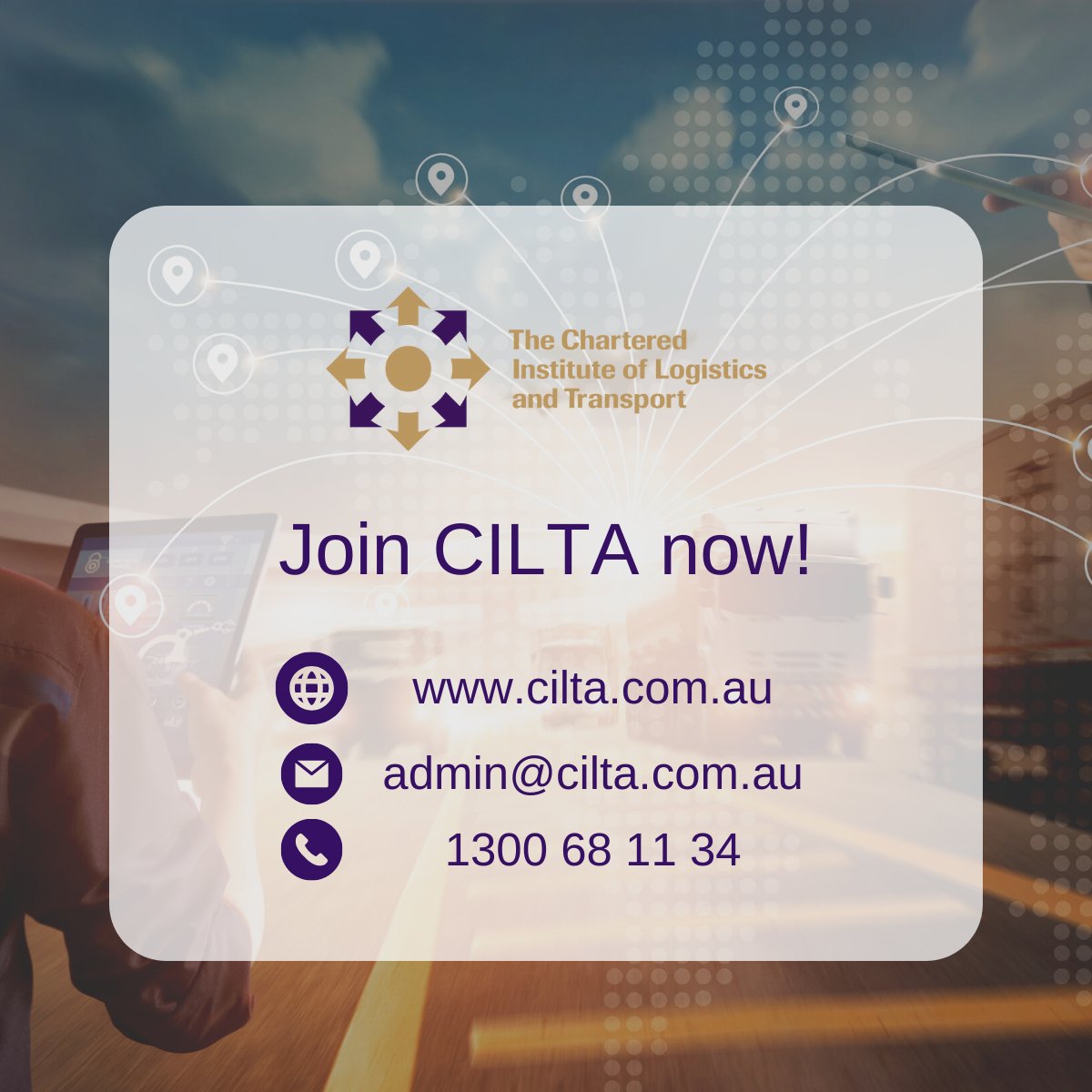 CILTA_AU's tweet photo. Do you know what participation women have in the Transport and Logistics industry?
Join CILTA and develop your career with us! Visit us at https://t.co/oF0V4z2CAd
#cilta #womeninlogistics #wilat #career #logistics #transport https://t.co/6JlNqtGu7e
