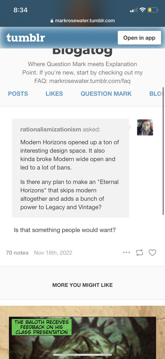 PatEuglow's tweet image. the last few years of design have completely alienated me as a legacy player. The glut of products you have designed and injected into the format I loved pushed me away as a player and consumer. And then when big Legacy events went away, I lost the community too. So, no. @maro254