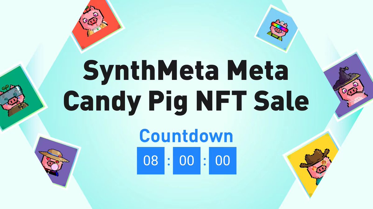 8⃣hours left to SynthMeta Meta Candy Pig #NFTSale

📌OG Purchase Time: Nov 17th  20:00 - Nov 18th  20:00 SGT

📌Standard Purchase Time: Nov 17th  21:00 - Nov 18th  21:00 SGT

Please note if you are not #OG, you could still snap up Meta Candy Pig #NFT at the Standard Round