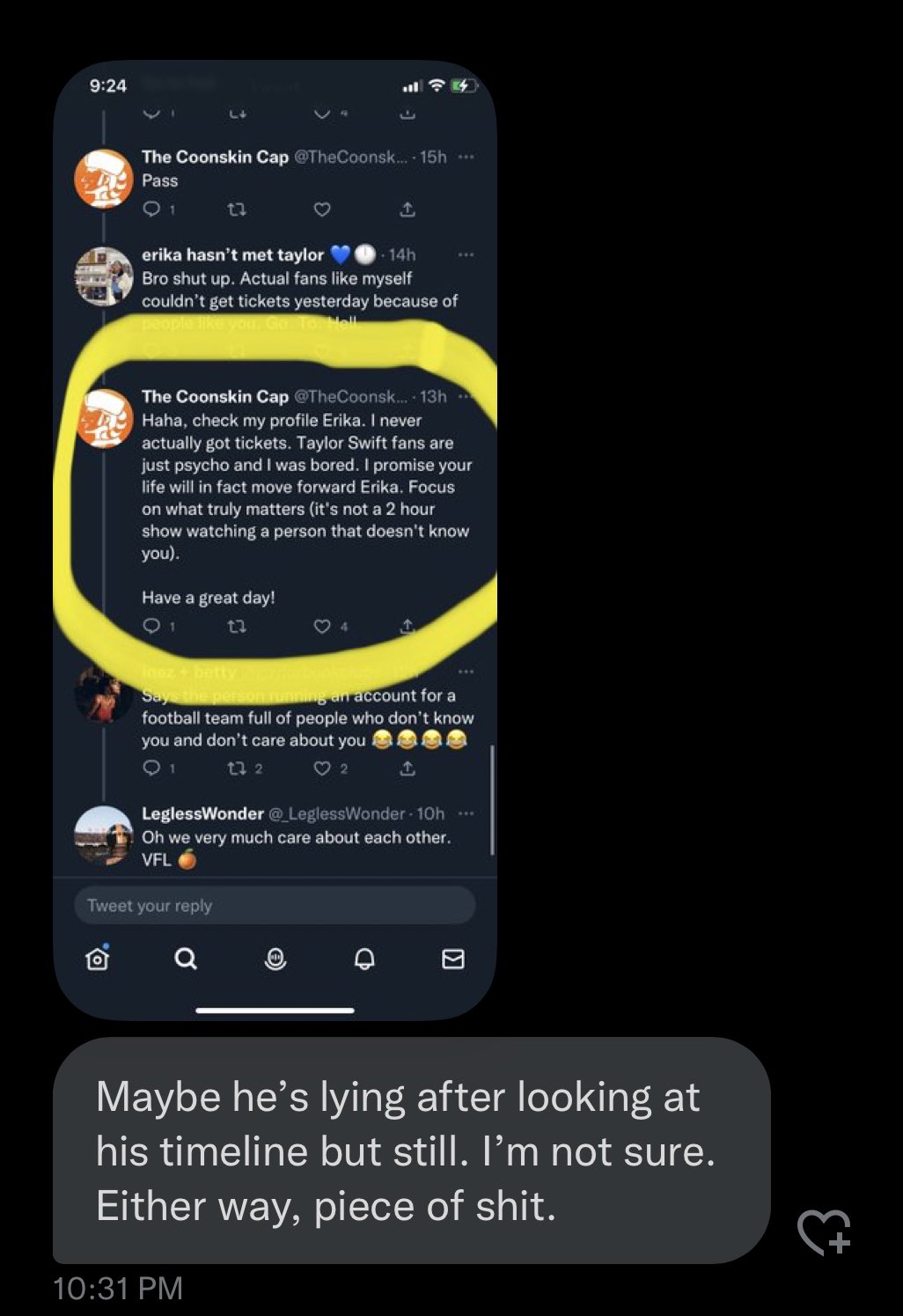 Kelly Keegs on Twitter: "Update hmmmm a troll? Or pretending so he