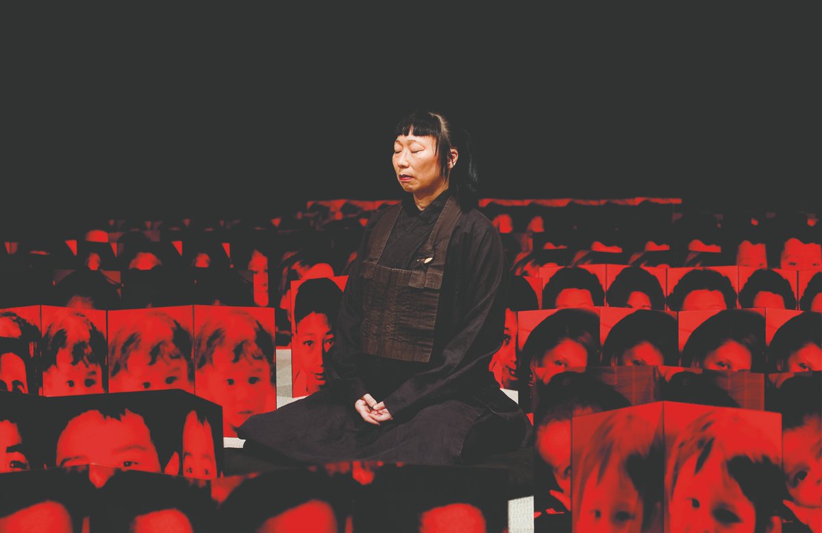 Zen Meditation Talk and Class CMAG Wed 23 Nov 1 – 2pm including an introduction to Zen meditation, with Zen Buddhist teacher Jeff Ward. Book link in Bio
Lindy Lee in Birth and Death 2003 Campbelltown Art Centre. image courtesy the artist, photograph: Robert Scott- Mitchell