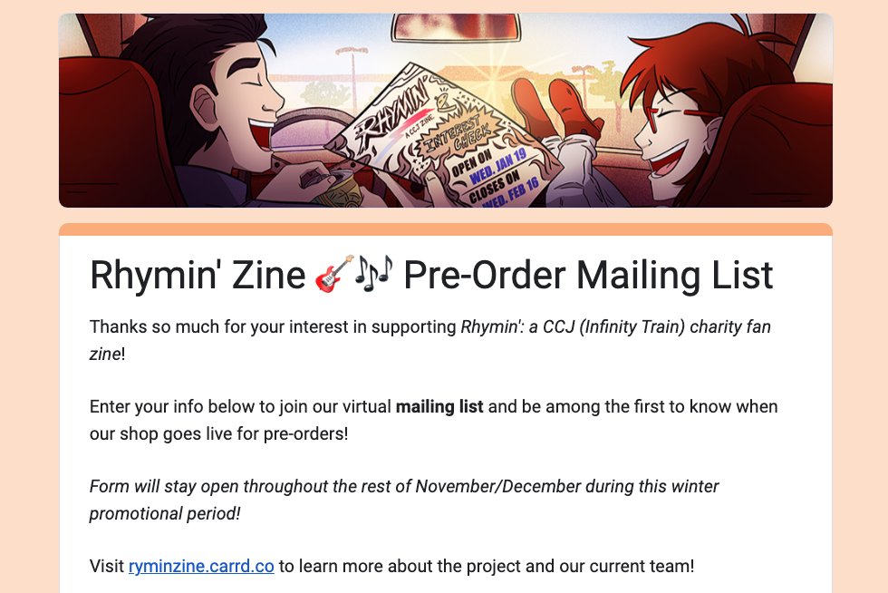 ryminzine's tweet photo. Ready to rock?! Join our Mailing List to be among the first to know when pre-orders open for this Infinity Train (Book 4)-themed charity fan zine!

Sign-up w/ e-mail today @ https://t.co/WT8rpQwHIl

More promos to come! Keep up to date on Tumblr/Instagram: https://t.co/L3TYqPSASj https://t.co/MxJVLMyRZS