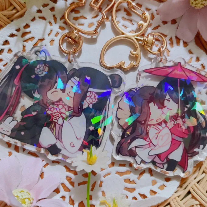 Some more stuff!!! It's hard to take pics of the candy charms but i love them all. Also obsessed w my wangxian standee they bring me so much joy... 