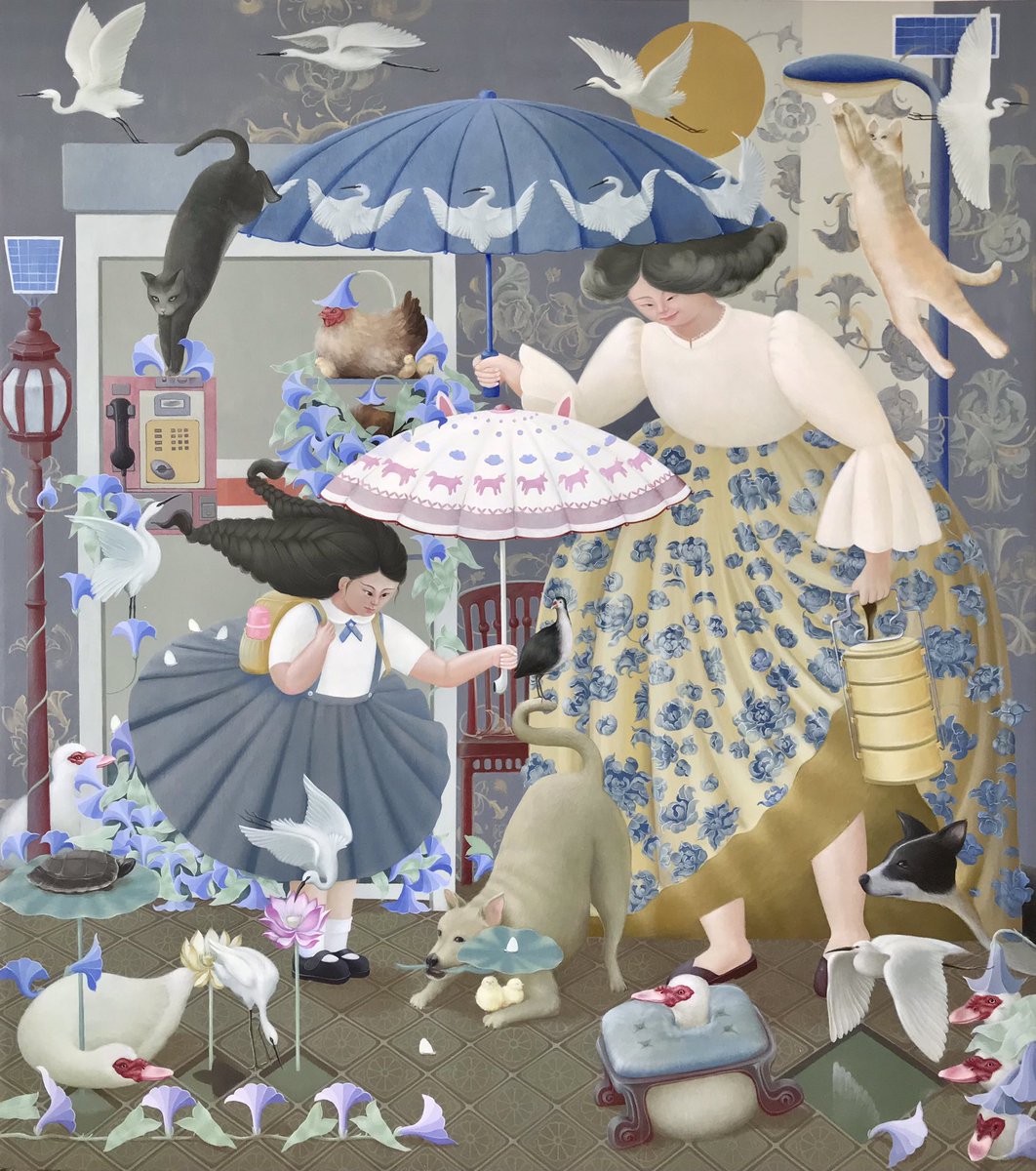 iswayski's tweet image. Thai artist @nuiwonderland creates paintings that look like traditional Isan murals reimagined for a modern children&apos;s book. The scenes and characters are based on her own life but dabbed with a healthy dose of fantasy. #thaiArt #thaiNFT #artistsOfSEA
blaqlyte.com/2022/11/17/nui…