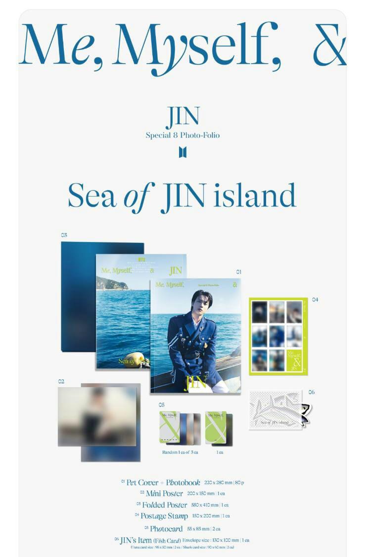 SabrinaCrystabl's tweet photo. 🐋OPEN PO SPECIAL 8 PHOTO-FOLIO ME, MYSELF, AND JIN 'Sea of JIN island' -- Kore Shop 🐋

💰560k, DP 380k
📍 Jatim
✅ Harga Bersih Ina
✅ Emstax
✅ inc. packing

Estimasi bersih ina berat 650-700 gr (ikut berat photobook sebelumnya) https://t.co/RurBaMmLiy