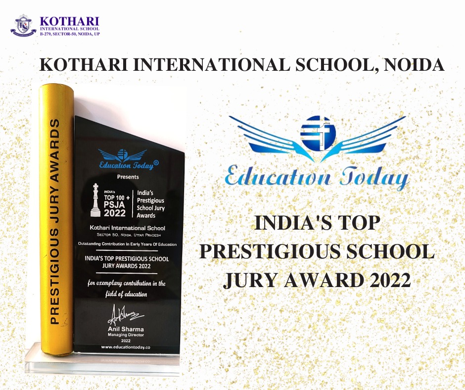 kothari_school's tweet photo. It is indeed a matter of immense pride for us that Kothari International School, Noida  has been recognized as India's Top Prestigious School and awarded Jury Award 2022 by Education Today.
#edudationtoday #psja2022 #juryaward #topprestigioschool #sangeetaarora #topschoolnoida https://t.co/gaQFW0cebm