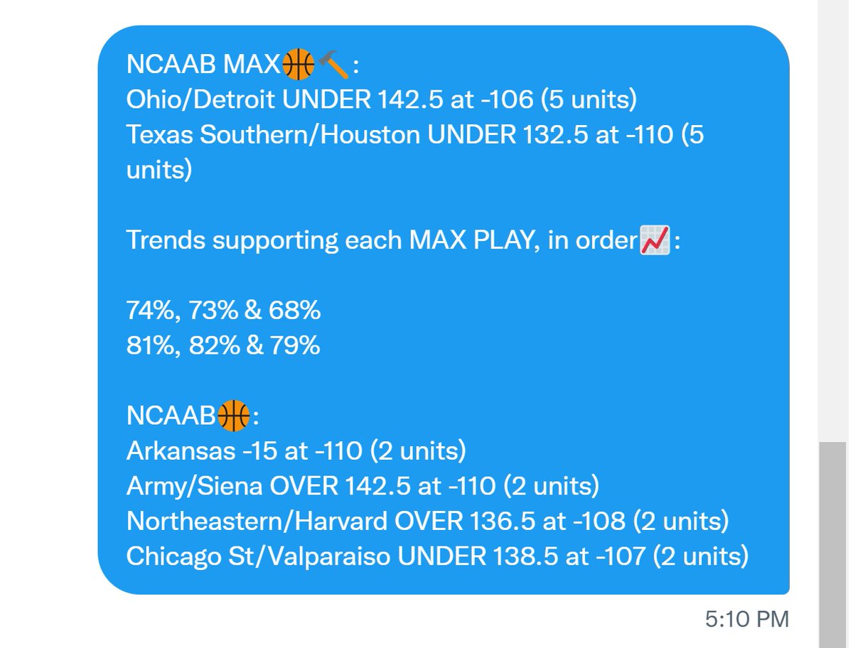 SolidSportsBets's tweet photo. 🙌💵STRAIGHT CASH RESULTS! 💵🙌

7-2-1, 78% for +21.56 units! (1-5 units/play)📈

$10/unit bettors: +$215.60!💰
$20/unit:  +$431.20!💰
$50/unit:  +$1,078!💰
$100/unit: +$2,156!💰
$1000/unit: +$21,560!💰  

#LegitimatelyDocumented🗃 
#TimeStampVerified✅
#NBA #NCAAB🏀 #NCAAF🏈 https://t.co/EbiW06MkxG