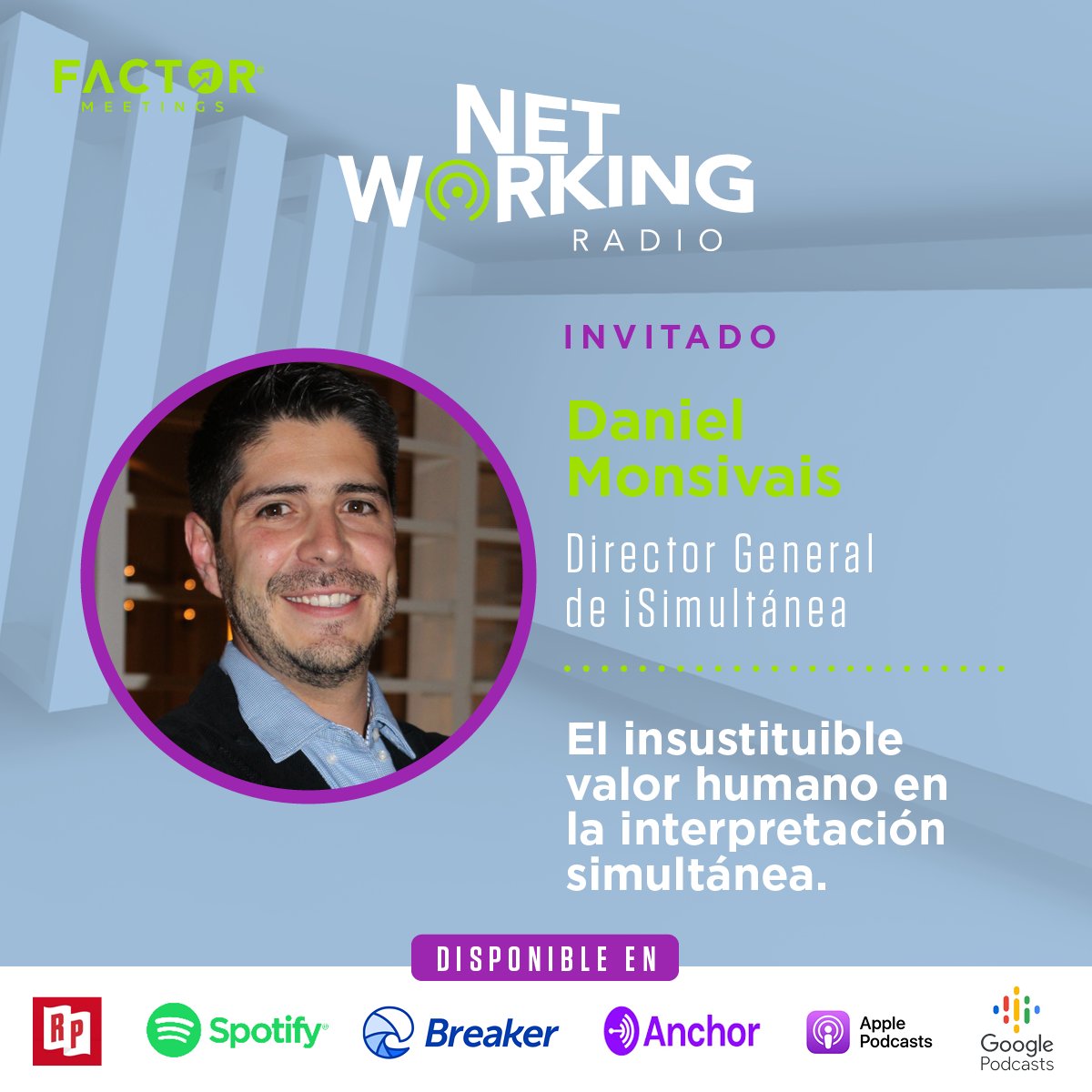FactorMeetings's tweet photo. #NetworkingRadio📻| La interpretación simultánea🎙👥, es hoy indispensable en el Sector #MICE y un profesional nos hablará de su transformación. @isimultanea .
👉Escúchanos estamos en tus redes 📱💻
Apple Podcast
Spotify: https://t.co/EnMBwoqCPr
Anchor: https://t.co/Bj1FHMxxhI https://t.co/6ykrRAFnb9