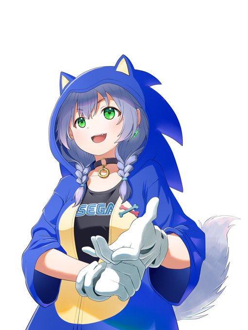 「inugami korone sonic the hedgehog」Fan Art(Latest)