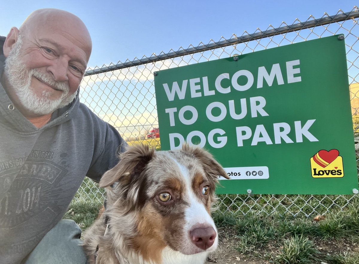 HeidiLynnTrial's tweet photo. Thank you @LovesTravelStop for the super cute doggie parks. They made our 3000 mile cross country trip so much easier. Jack the Aussie, Charlie the Chihuahua and Roger the Hubby send hugs. https://t.co/q5Fane0wFP
