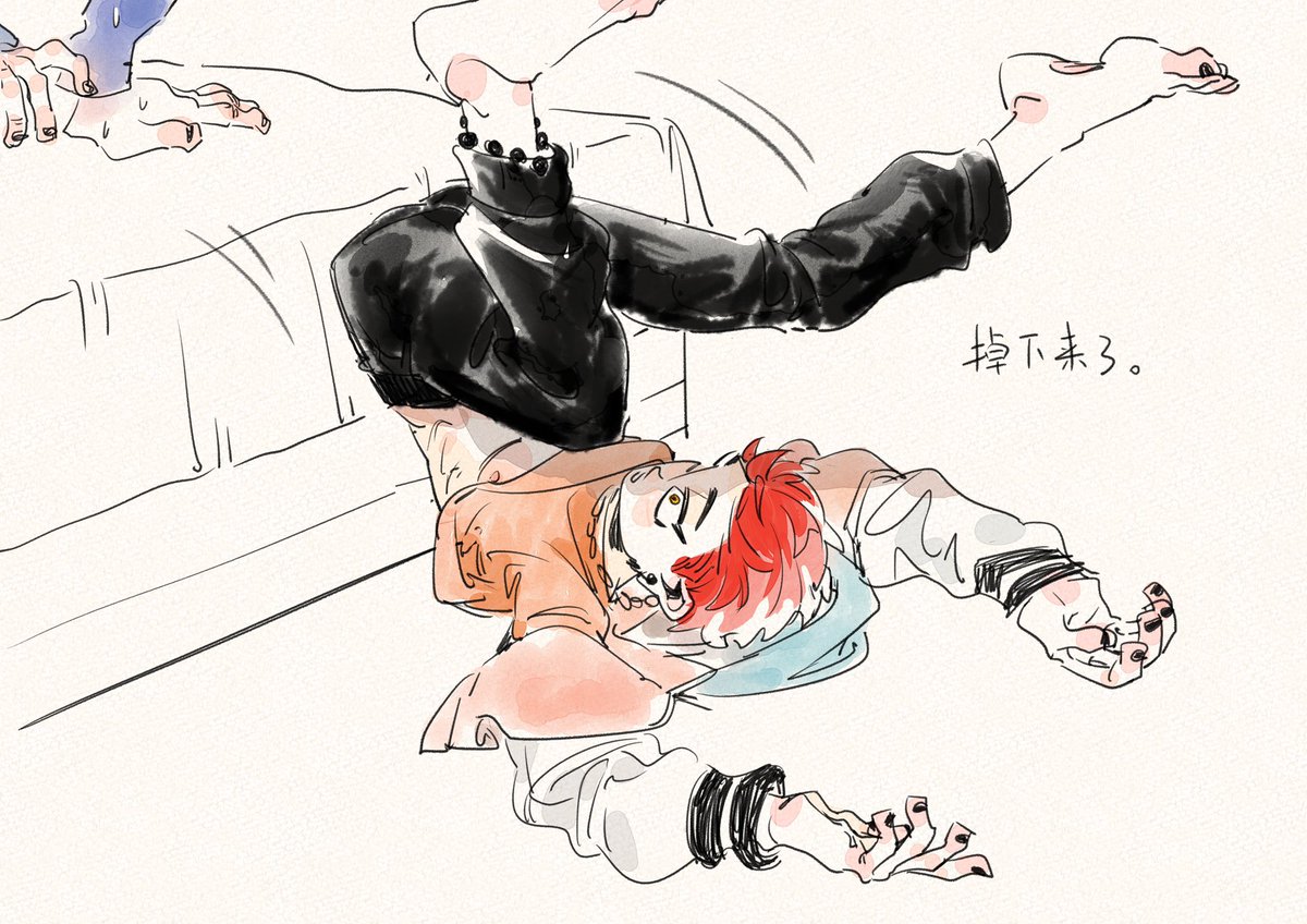 看到一个视频，猫猫被猫猫从床上舔掉下来了www

#波羅夷空却 #簓空