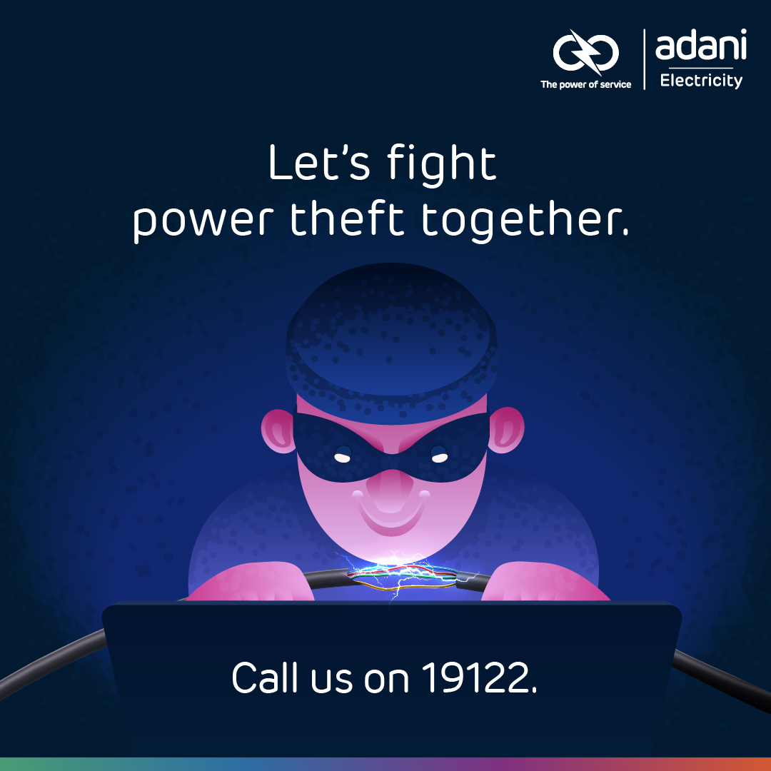 Adani_Elec_Mum's tweet image. Notice a possible theft of electricity? Call us or send an alert via SMS to 19122. We will ensure that your identity is protected and this social menace ends effectively.

#BewareOfScammers #FakeMessageAlert #ScamAlert #Mumbaikars #AdaniElectricity