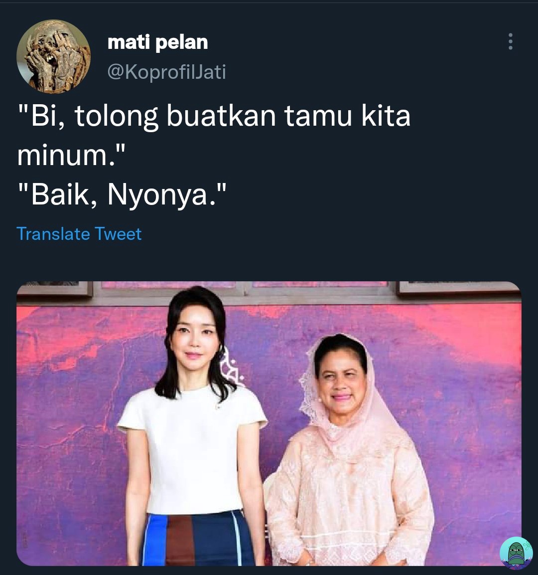 tanyakanrl's tweet image. 💚 yg kaya gini kadang bikin setuju sama pasal penghinaan terhadap kepala negara. Sebencinya sama presiden, dia itu tetep istri presiden, ibu negara. Buat yg bilang cuma joke, joke ada batasnya