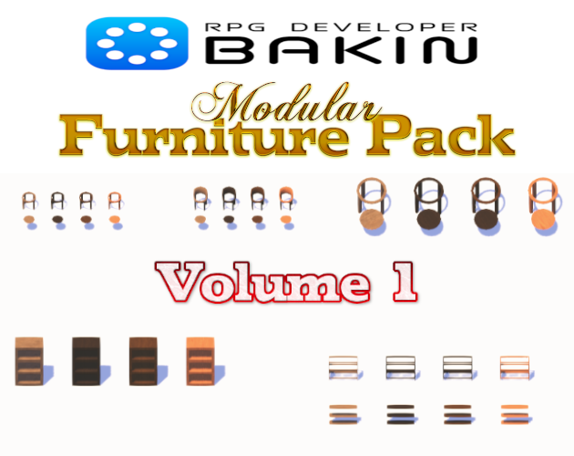 CompanionWulf's tweet photo. #RPGBakin "Modular Furniture Pack Vol. 1" #AssetsPack is now available on #Itchio (and soon the Gnome Treasure #assets store). Mix and match for different #designs (stools, chairs, tables and shelves, plus glass centers). #GameDevelopment #GameDesign

https://t.co/40Z4kiDrvL https://t.co/C19to846wk