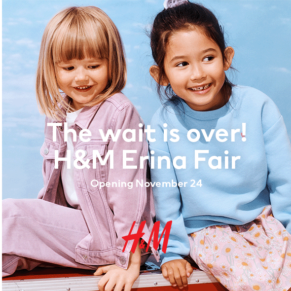hmaustralia's tweet photo. Get ready! H&amp;M Erina Fair opens its doors on the 24th of November, 11am. Get your fashion fix of the latest trends for women, men, teens and kids! Plus enjoy special offers on opening day! https://t.co/7I1TeRrd7n