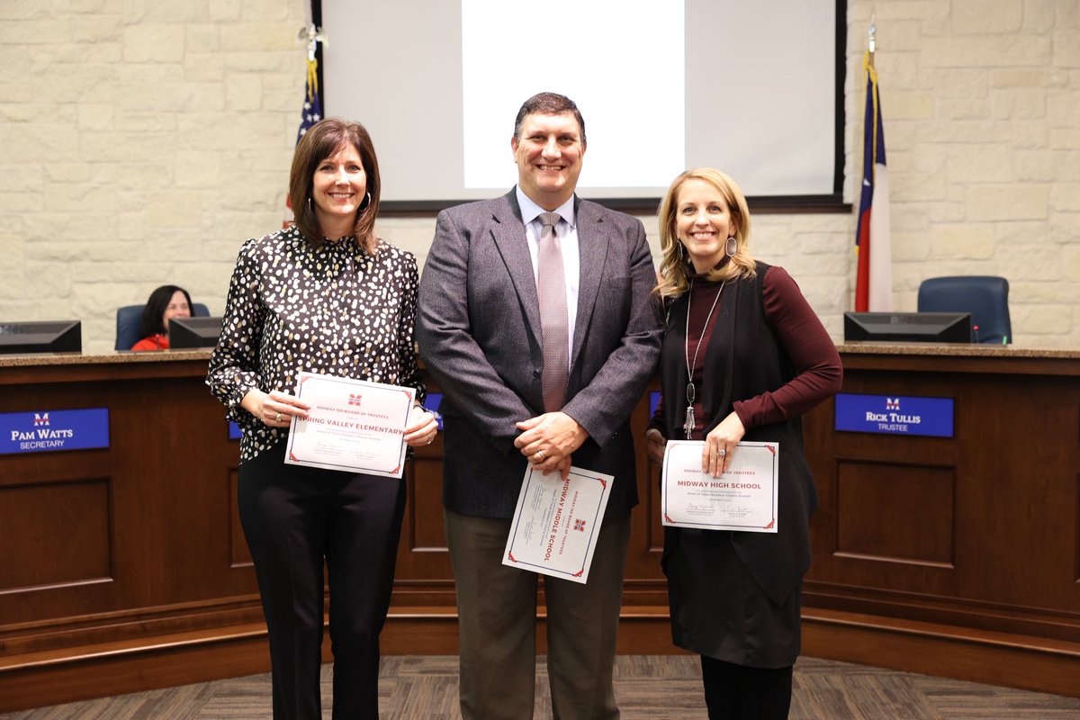 Last night, the MISD School Board recognized Spring Valley for winning the Waco Trib’s Readers Choice Award for Best Elementary School in Central Texas. I could not be more excited for our school!
