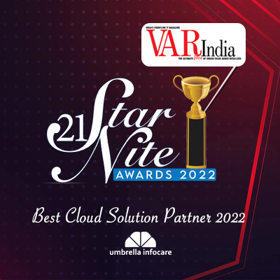 UmbrellaInfocre's tweet photo. #UmbrellaInfocare was adjudged “Best Cloud Solution Partner” in the 21st edition of the Star Nite #Awards 2022 conducted by #VARINDIA on 11th November 2022.

#AWS #AWSpremierpartner #BestCloudSolutionPartner #AWSconsultingpartner #CloudConsultingCompany #CloudSolutionProvider https://t.co/Xj8j46INab