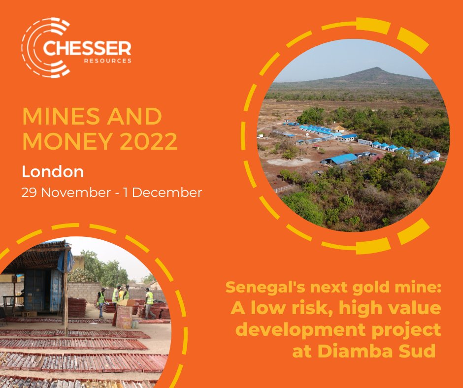 Chesser_CHZ's tweet photo. We’re looking forward to attending the @MinesAndMoney conference in London where our CEO Andrew Grove will be presenting on Friday, December 1 at 12.30pm. Register your interest at: https://t.co/X8BjCSLvMu

$CHZ #senegal #gold https://t.co/jNKuKXN4KD