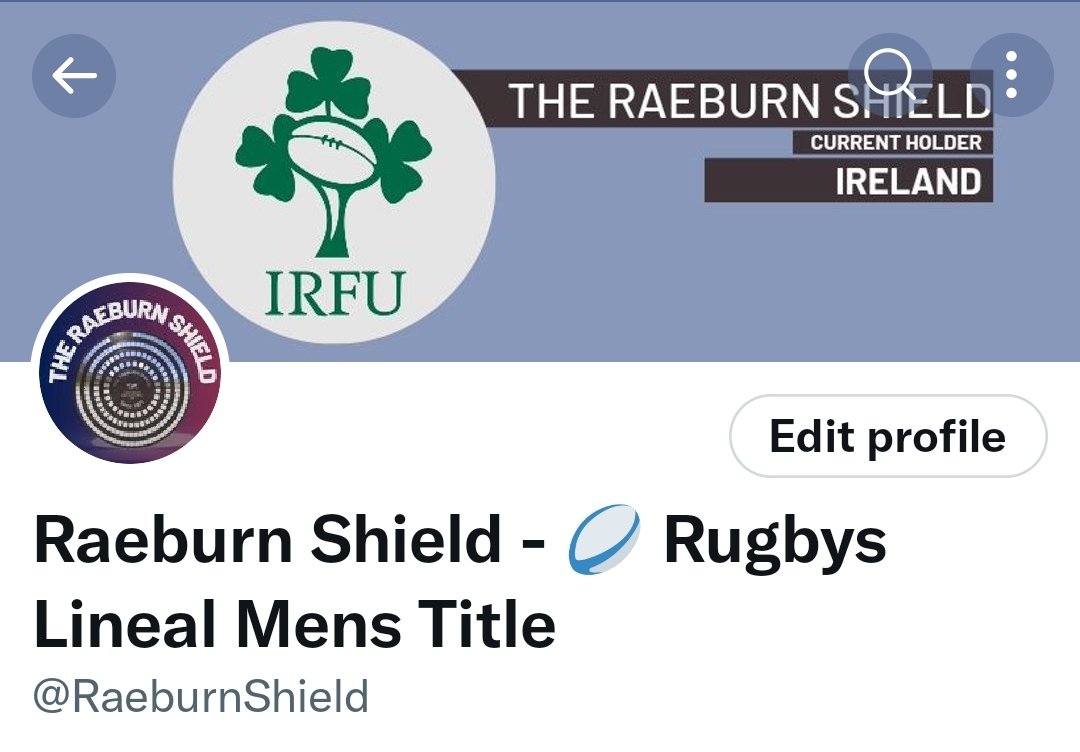 Raeburn Shield 🏉Rugby's Lineal Men's Champions (@raeburnshield) on Twitter photo Howdy all
Trying out a different twitter display name to see if it gives more context and provokes curiosity.
Perhaps you could retweet this for me so people can discover and follow the <a href="/utrechtshield/">Utrecht Shield 🏉Rugby's Lineal Women's Champions</a> and <a href="/RaeburnShield/">Raeburn Shield 🏉Rugby's Lineal Men's Champions</a>
P.s. ideas welcome for amends 😀
#rugby #womensrugby Howdy all
Trying out a different twitter display name to see if it gives more context and provokes curiosity.
Perhaps you could retweet this for me so people can discover and follow the <a href="/utrechtshield/">Utrecht Shield 🏉Rugby's Lineal Women's Champions</a> and <a href="/RaeburnShield/">Raeburn Shield 🏉Rugby's Lineal Men's Champions</a>
P.s. ideas welcome for amends 😀
#rugby #womensrugby