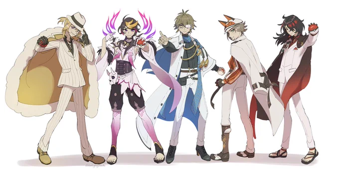 luxiem gym leaders #drawluca #YaminoArt #Ikenography #MystArt #Akurylic 