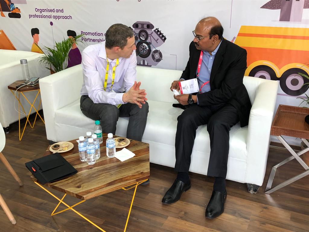 Quebec_India's tweet photo. M. Kiril Mugerman, CEO, @Geomega_REE kickstarted his day on a great note by meeting Mr. Sunil Duggal Gruop CEO, @VedantaLimited &amp; Mr. R. k. Gupta, Chief Mining &amp; Minerals Officer, @Hindalco_World at #IMME .

#miningequipment #mineraux #fedprovpartnership #BilateralTrade https://t.co/KFBUDdXjo4