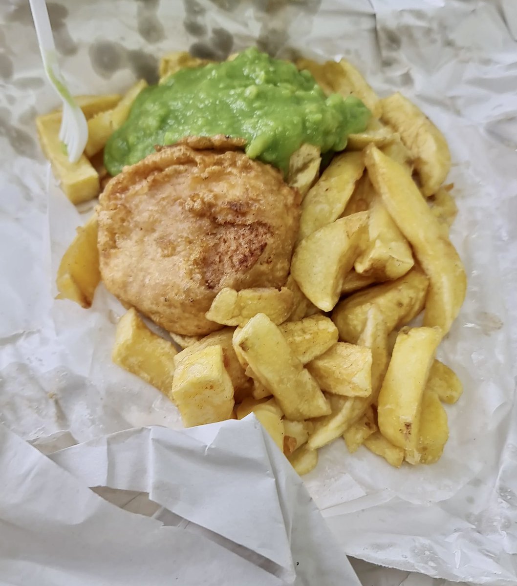 Paul_Friend's tweet photo. @SoVeryBritish Roe, chips, mushy peas https://t.co/IvZ4BOCi1h