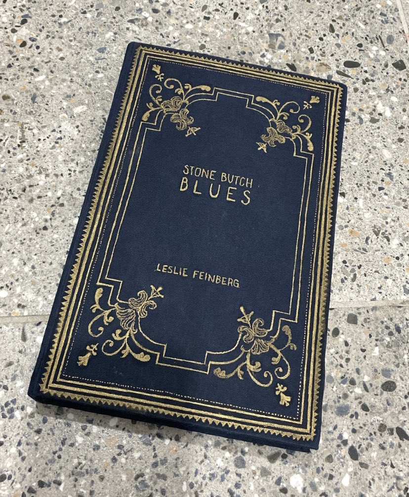 sillylilfemme's tweet photo. stone butch blues but make it hardcover https://t.co/cVqgn7Fy5p